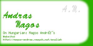 andras magos business card